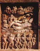 unknow artist Vishnu op Ananta,Vishnu-tempel,Deogarh Sweden oil painting reproduction